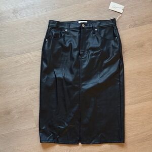 Universal Thread Black faux leather Pencil Skirt size 12 NWT